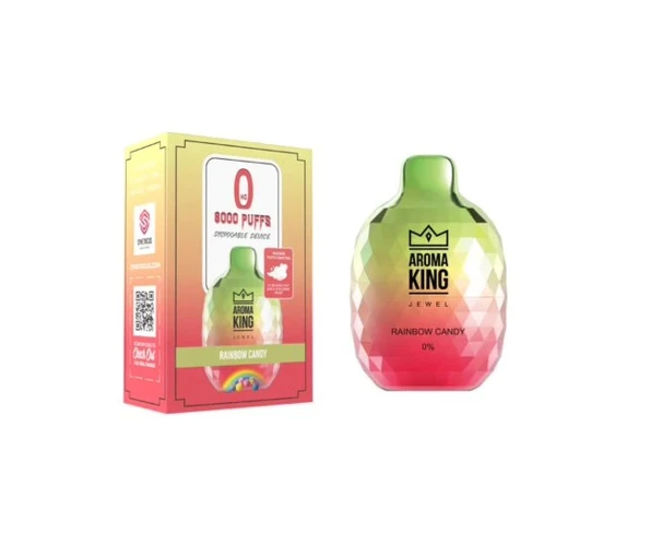 Безникотиновый одноразовый Pod Aroma King Jewel 8000 650 mAh Rainbow Candy 0% (Фруктовые конфеты)